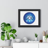 Motivational Framed Poster - "Have a God Day" Inspirational Wall Art, Home Decor, Office Decoration, Gift for Friends, Positive Vibes